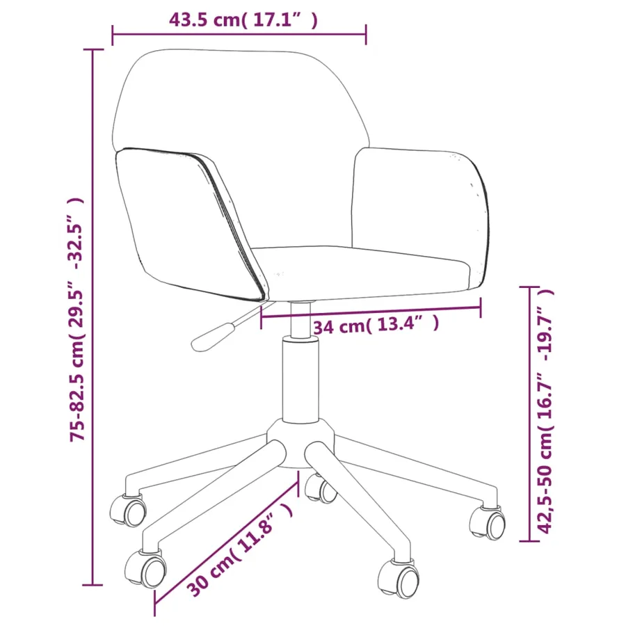 Chaises pivotantes à manger lot de 2 Gris clair Tissu - 10