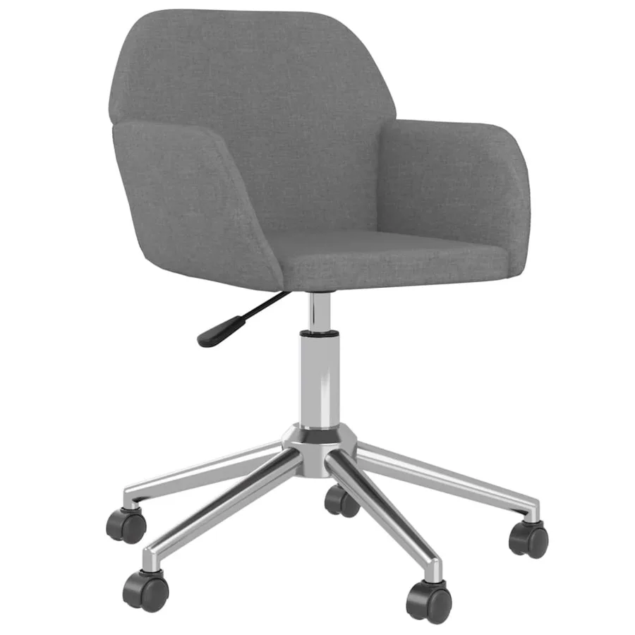 Chaises pivotantes à manger lot de 2 Gris clair Tissu - 3