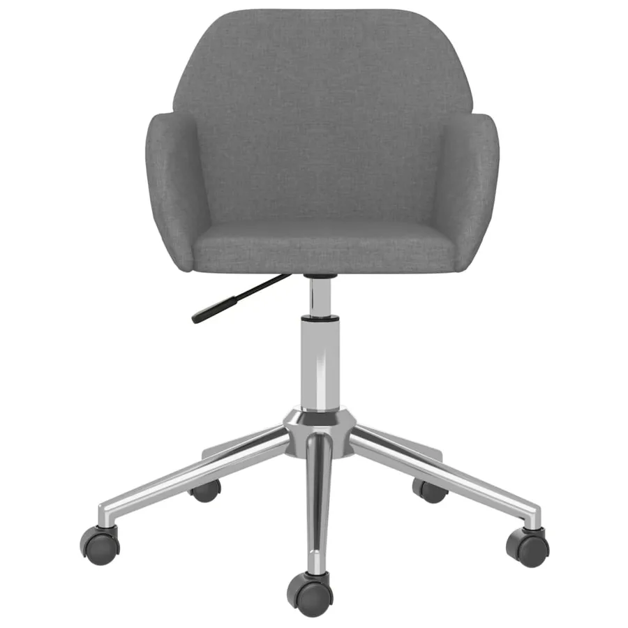 Chaises pivotantes à manger lot de 2 Gris clair Tissu - 4