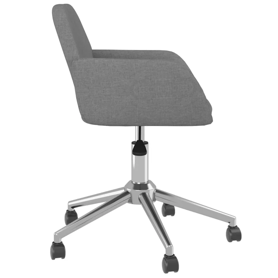 Chaises pivotantes à manger lot de 2 Gris clair Tissu - 5