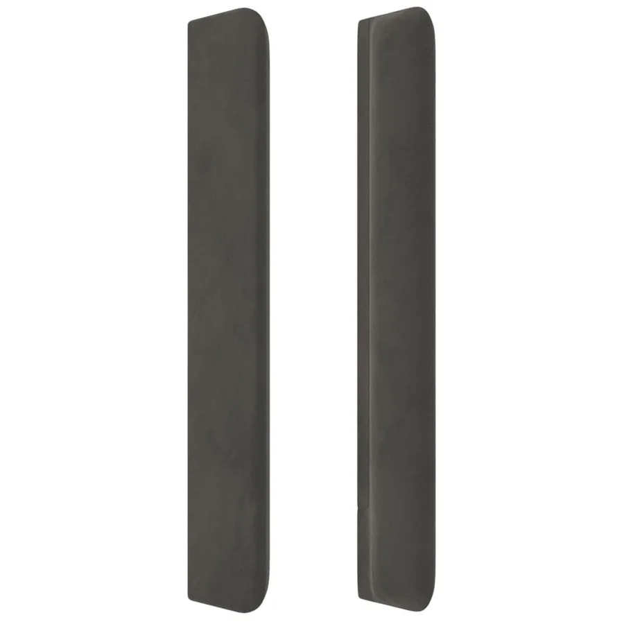 Tête de lit avec oreilles Gris foncé 183x16x118/128 cm Velours - 4
