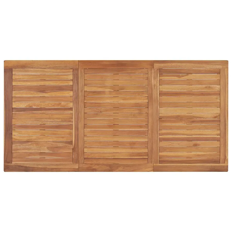 Ensemble de salle à manger de jardin 7 pièces 160 x 80 cm en bois de teck massif - 11