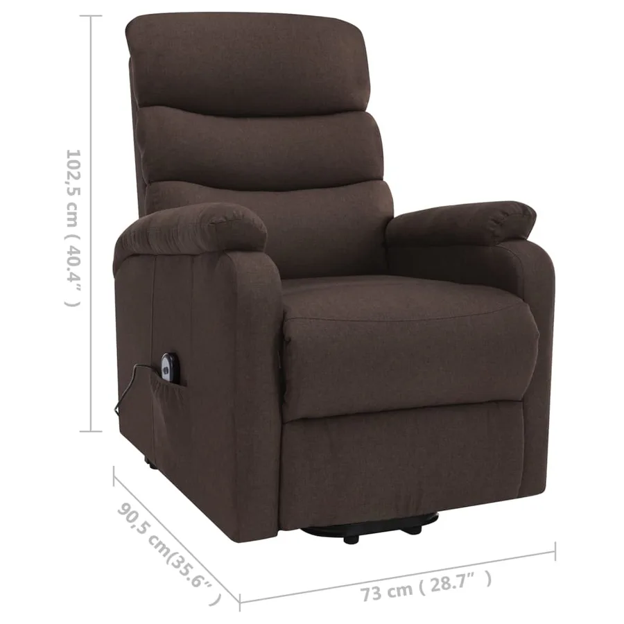 Fauteuil de massage Marron Tissu - 8