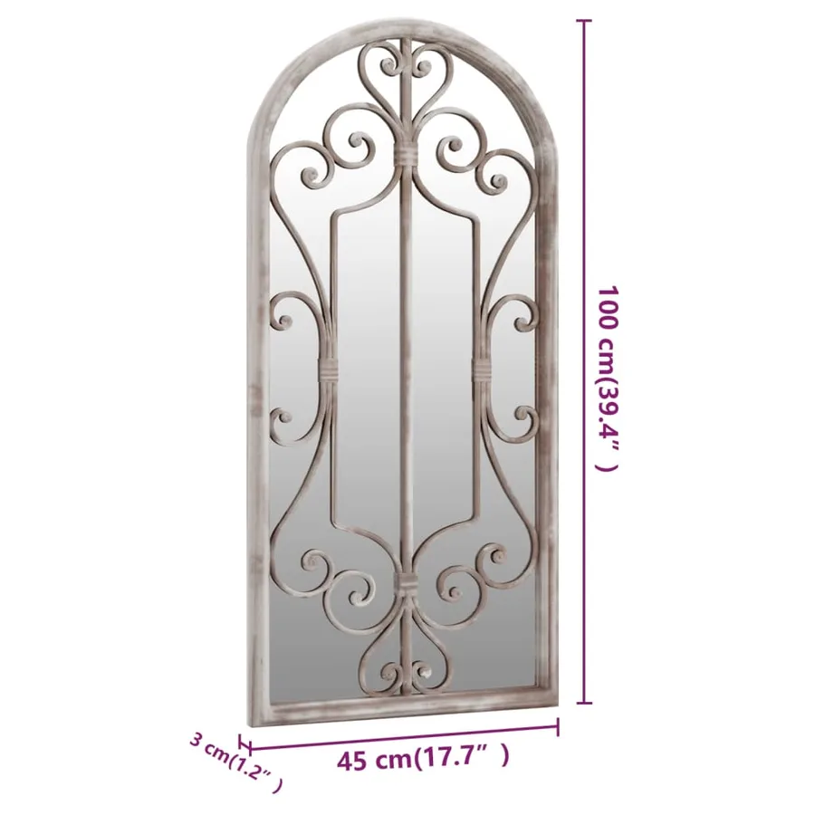 Miroir Sable 100x45 cm Fer pour utilisation à l'intérieur - 6