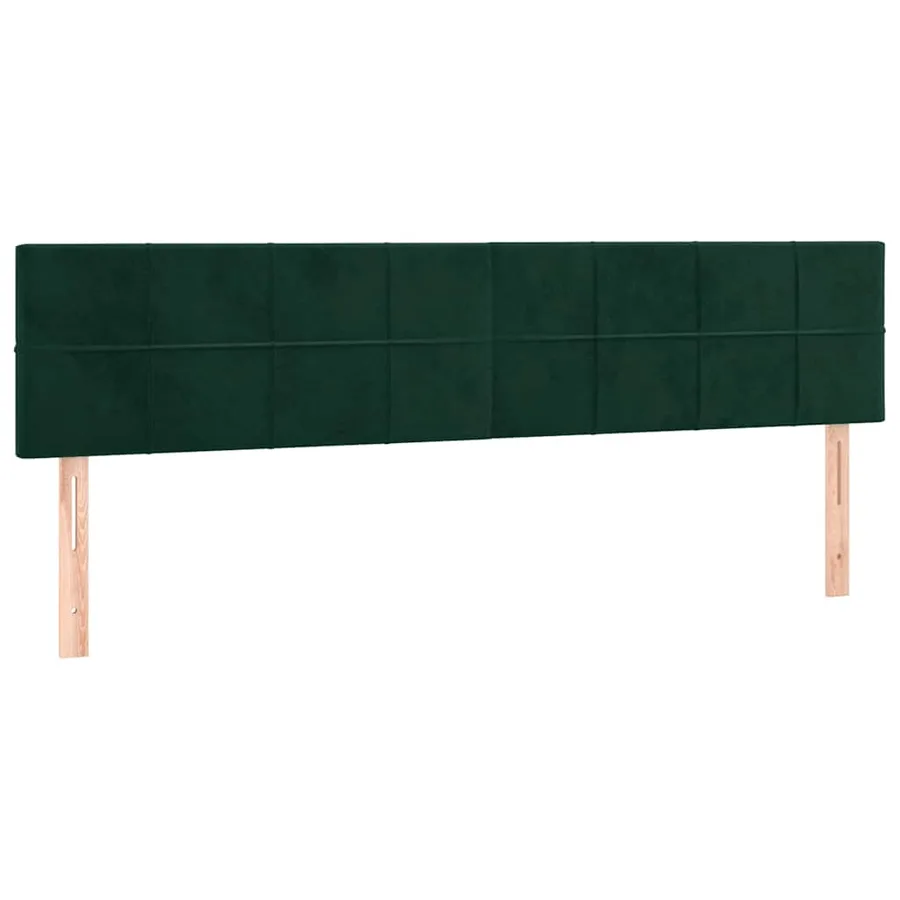 Tête de lit à LED Vert foncé 180x5x78/88 cm Velours - 4