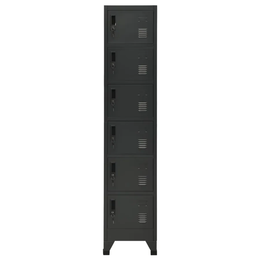 Armoire à casiers Anthracite 38x40x180 cm Acier - 2