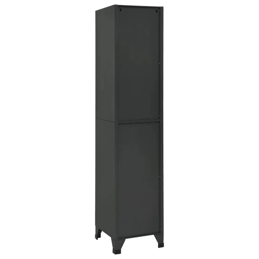 Armoire à casiers Anthracite 38x40x180 cm Acier - 4