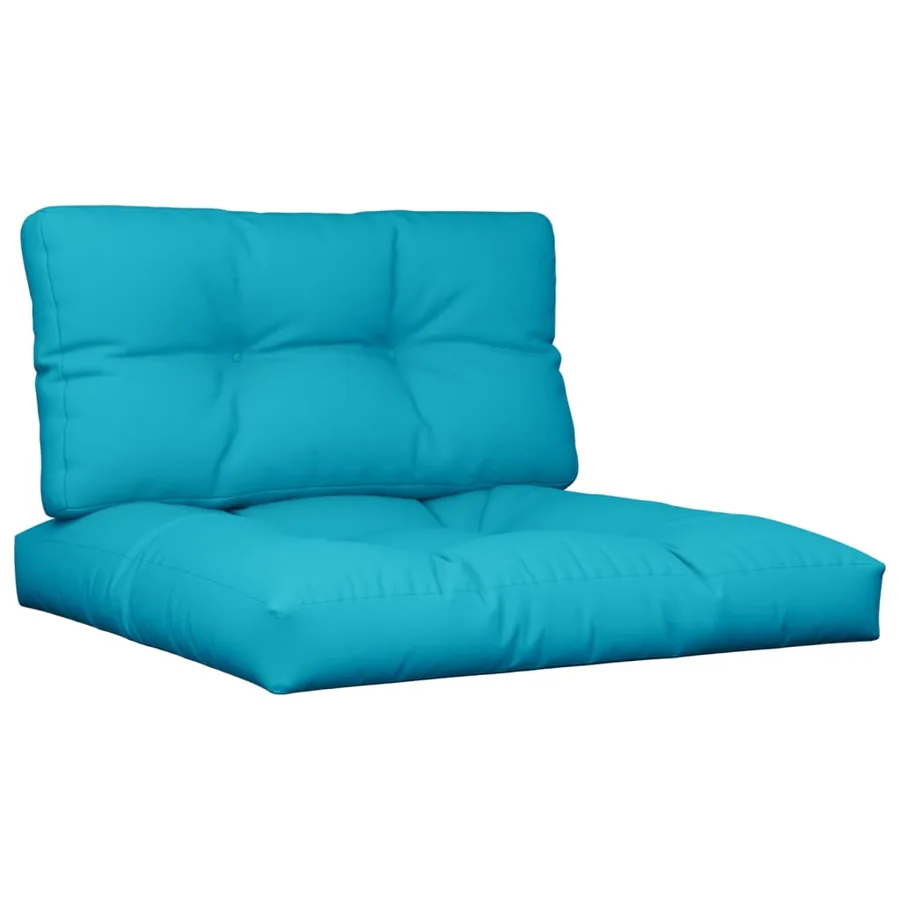 Coussins de palette lot de 2 turquoise tissu - 2