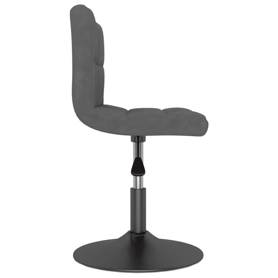 Chaises pivotantes à manger lot de 2 gris foncé velours - 5