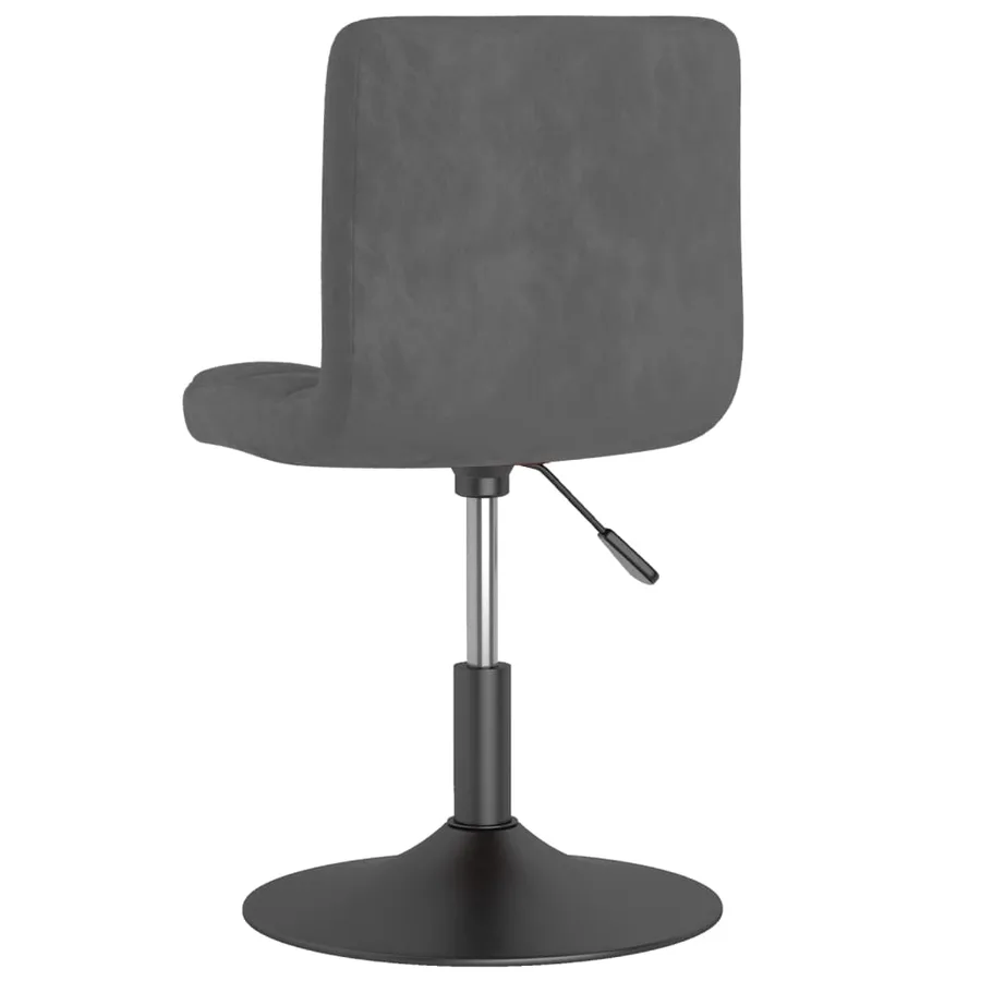 Chaises pivotantes à manger lot de 2 gris foncé velours - 6