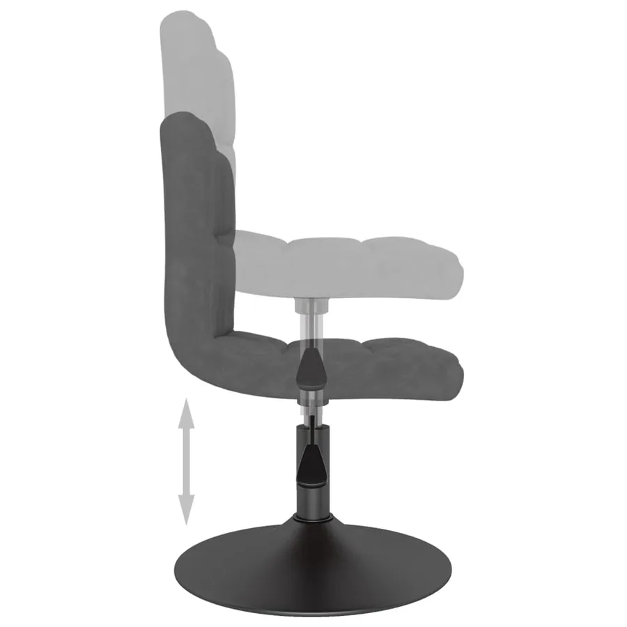 Chaises pivotantes à manger lot de 2 gris foncé velours - 7