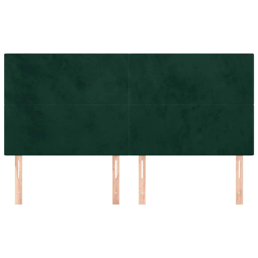 Tête de lit Vert foncé 160x5x118/128 cm Velours - 3