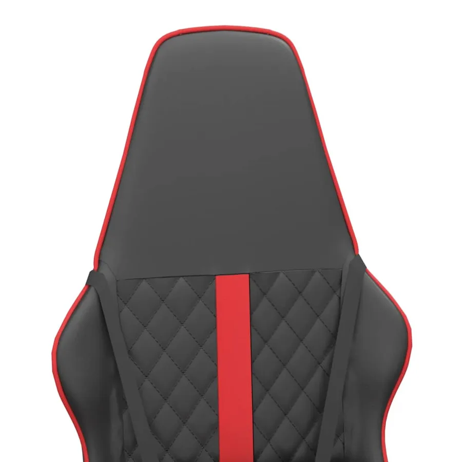Chaise de jeu de massage rouge et noir similicuir - 9