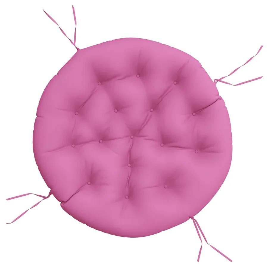 Coussin rond rose Ø 100 x11 cm tissu oxford - 2