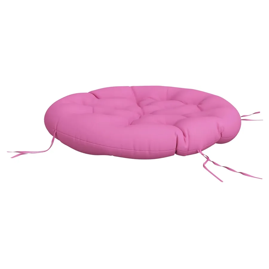 Coussin rond rose Ø 100 x11 cm tissu oxford - 4