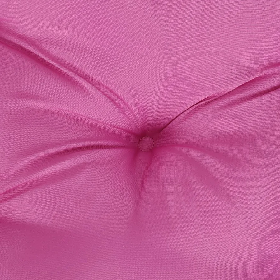 Coussin rond rose Ø 100 x11 cm tissu oxford - 5