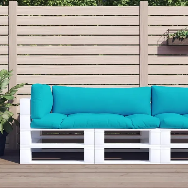 Coussins de palette lot de 3 turquoise tissu Oxford