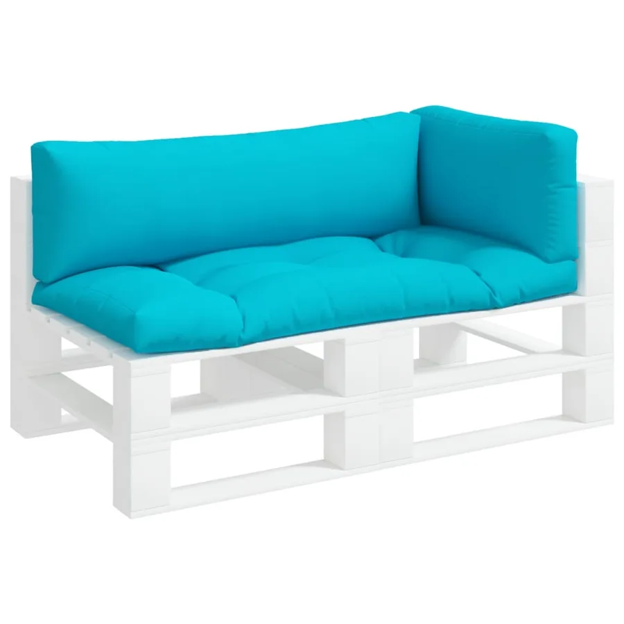 Coussins de palette lot de 3 turquoise tissu Oxford - 3