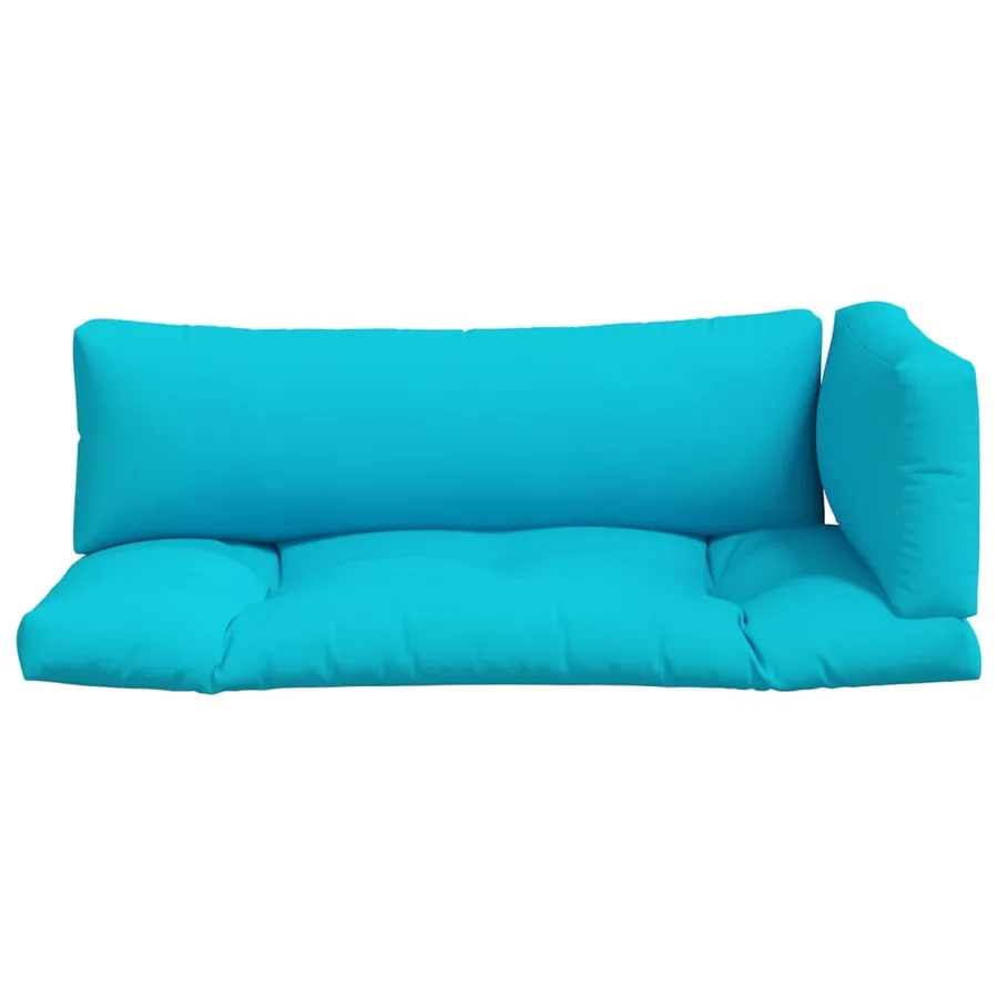 Coussins de palette lot de 3 turquoise tissu Oxford - 4