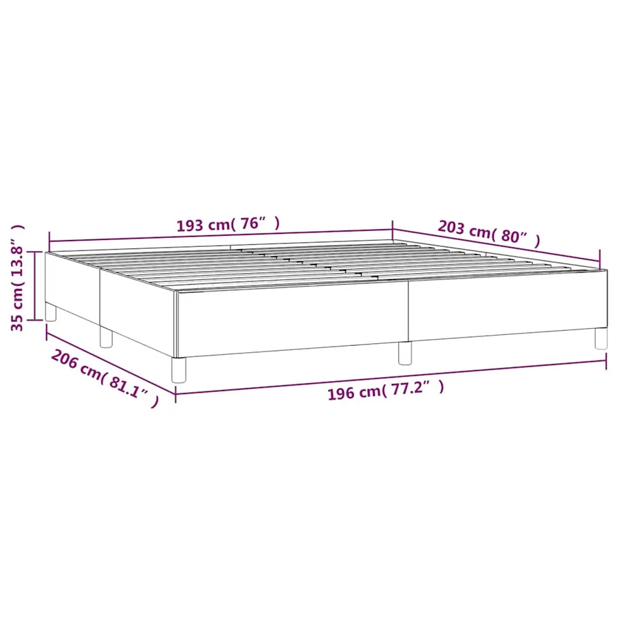Cadre de lit gris clair 193x203 cm velours - 10