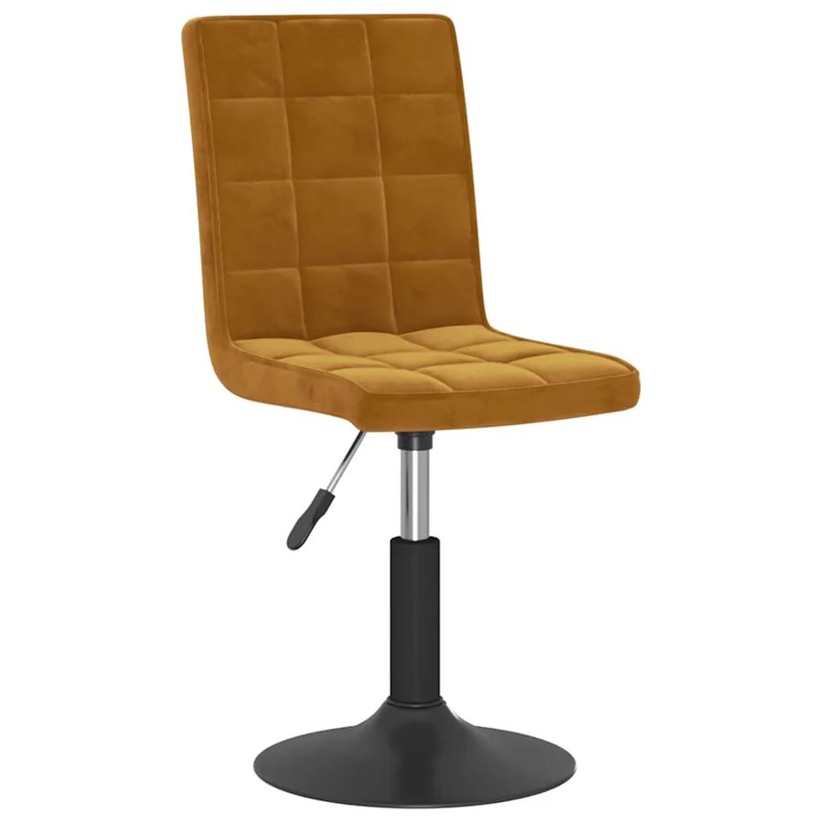 Chaises pivotantes à manger lot de 6 marron velours - 3