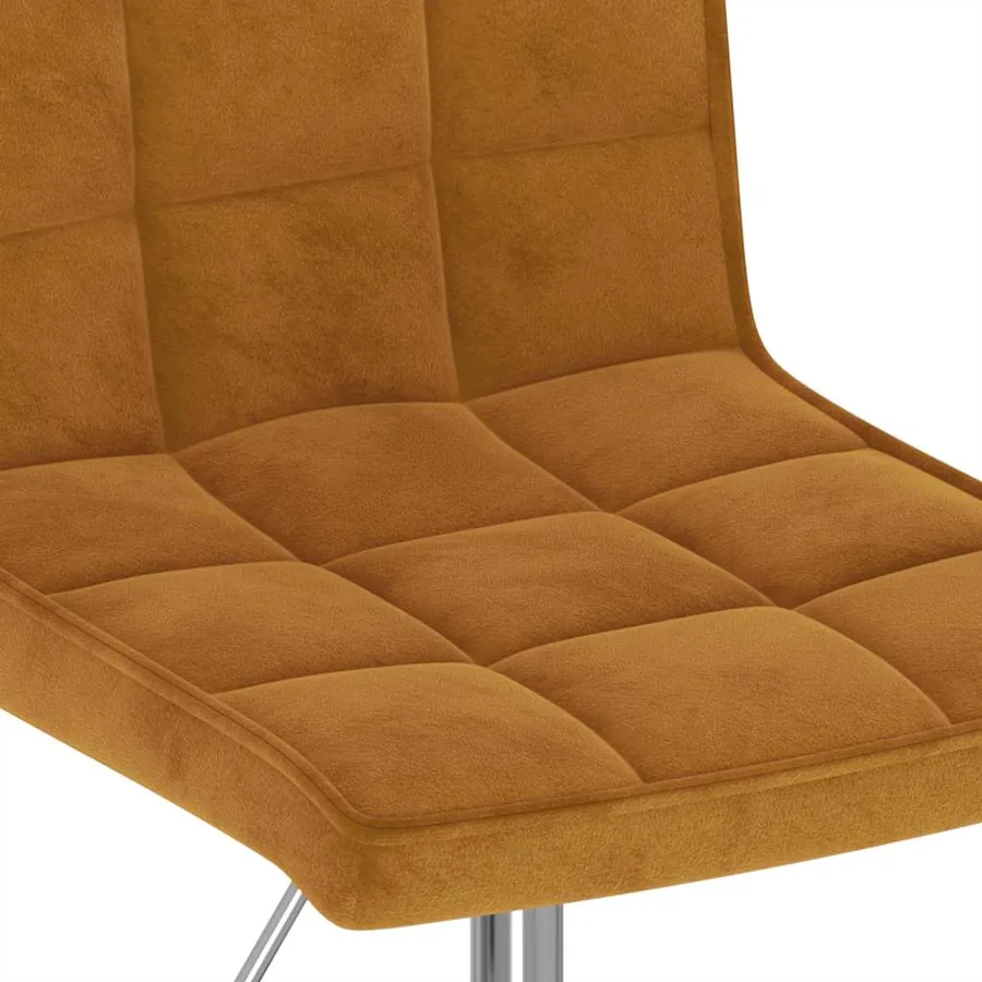 Chaises pivotantes à manger lot de 6 marron velours - 8