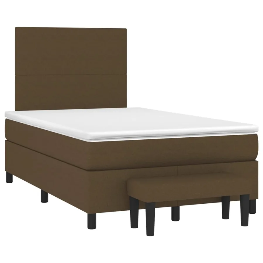 Sommier à lattes de lit avec matelas Marron foncé 120x200 cm - 3