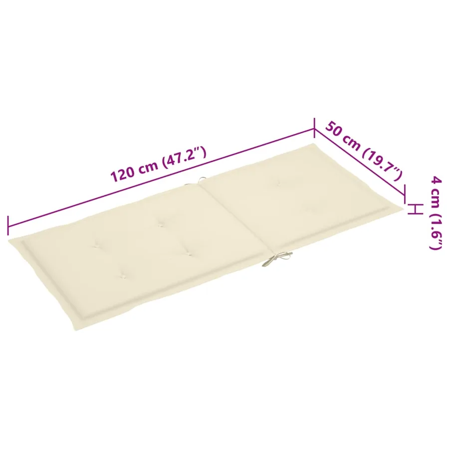 Chaise à bascule avec coussin Bambou - 9