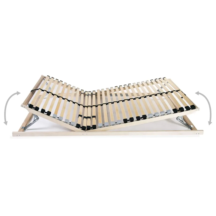 Sommiers à lattes sans matelas 2 pcs avec 28 lattes 70x200 cm - 2