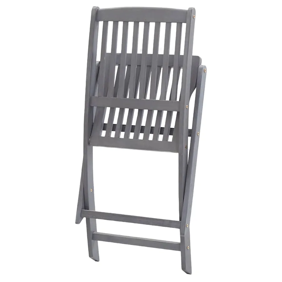 Chaises pliables d'extérieur lot de 8 et coussins Bois d'acacia - 4