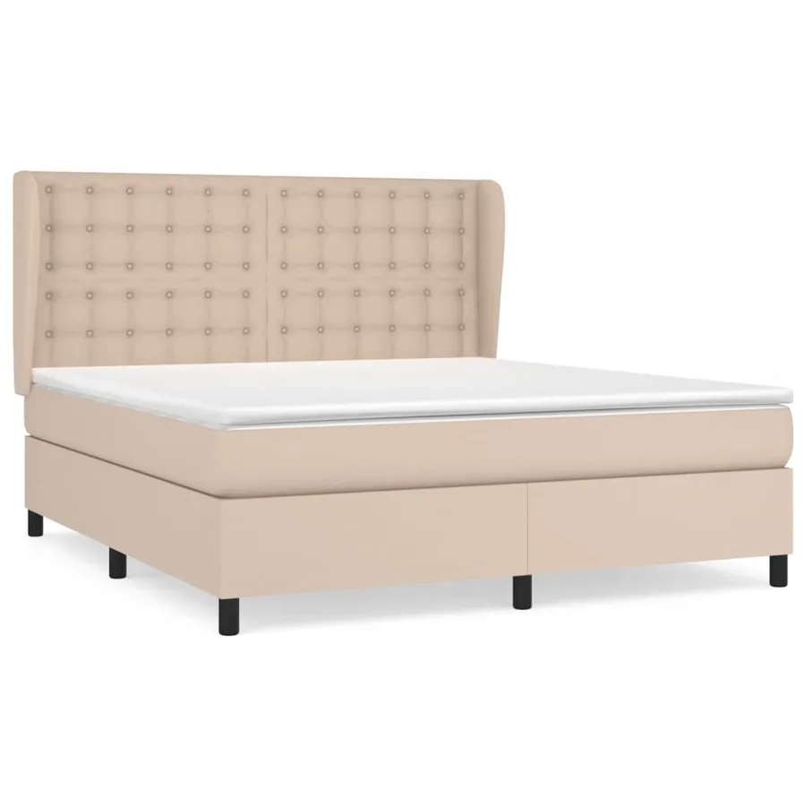 Sommier à lattes de lit avec matelas Cappuccino 160x200 cm - 2