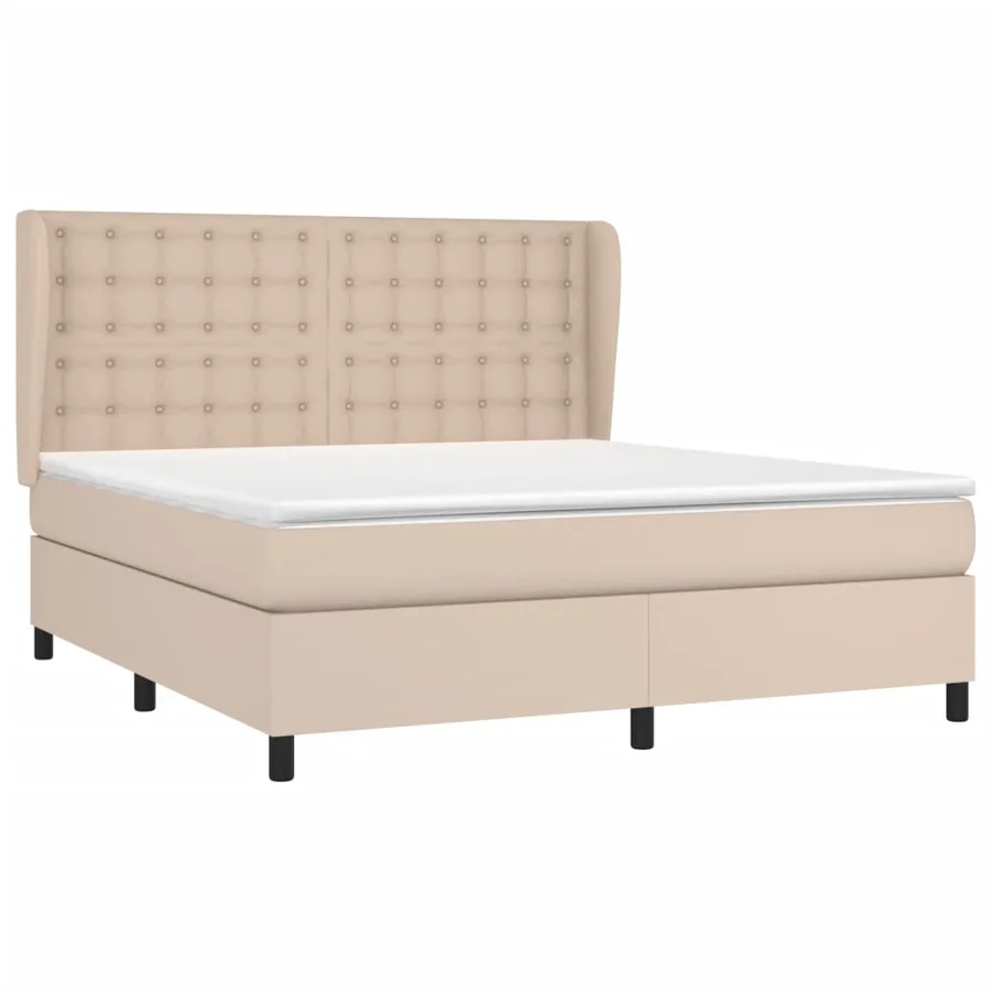 Sommier à lattes de lit avec matelas Cappuccino 160x200 cm - 3