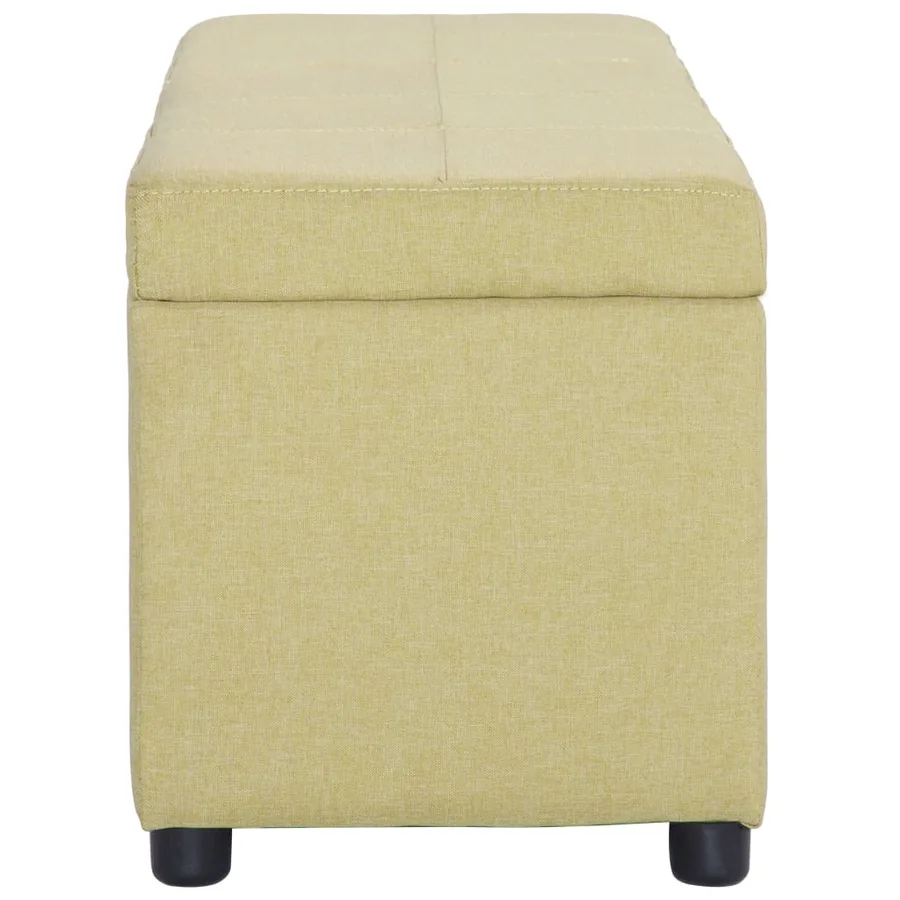 Banc avec compartiment de rangement 116 cm Vert Polyester - 3
