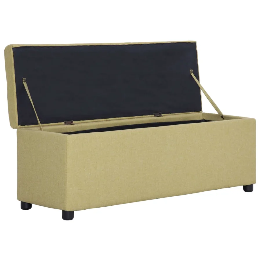 Banc avec compartiment de rangement 116 cm Vert Polyester - 5