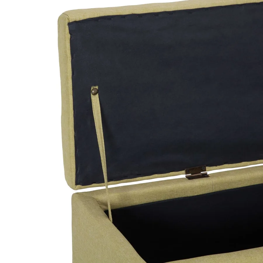 Banc avec compartiment de rangement 116 cm Vert Polyester - 6