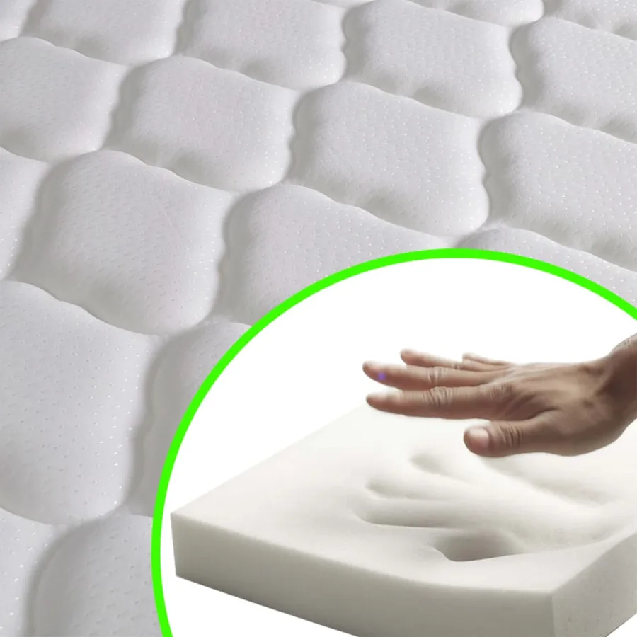 Lit avec matelas à mémoire de forme Noir Velours 180 x 200 cm - 14