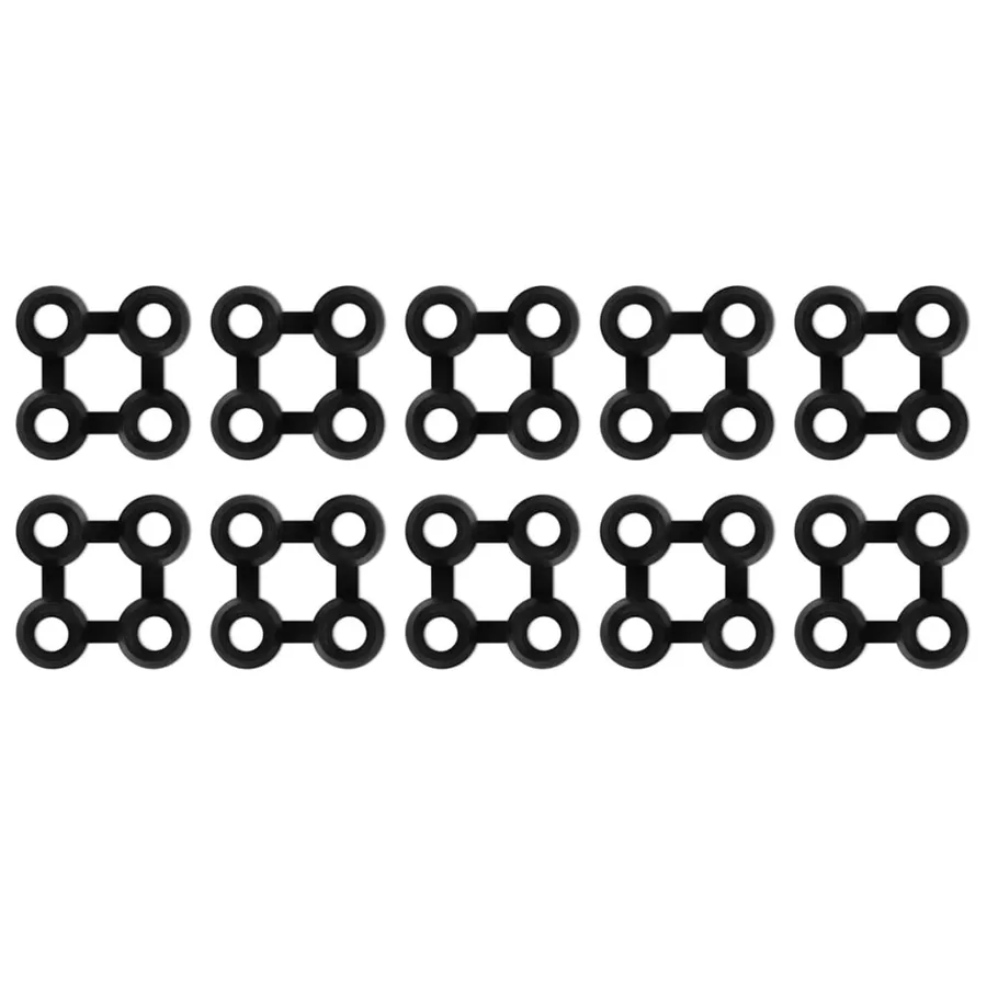 Connecteurs de tapis 10 pcs caoutchouc noir