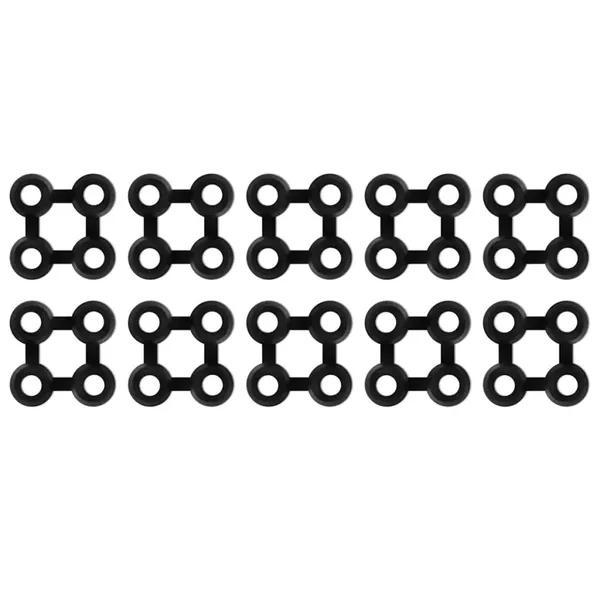 Connecteurs de tapis 10 pcs caoutchouc noir