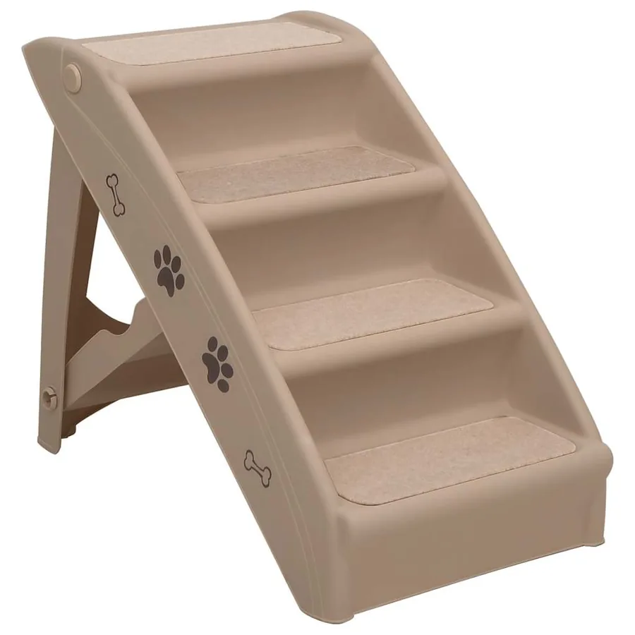 Escaliers pliables pour chiens Marron 62x40x49,5 cm - 2