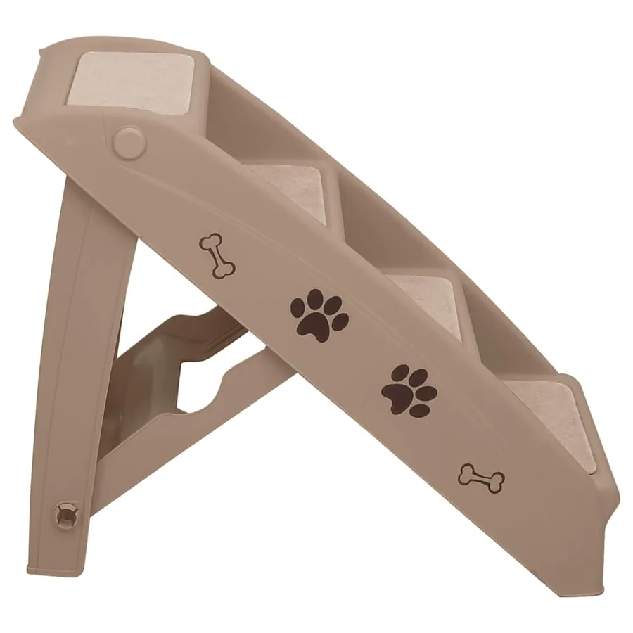 Escaliers pliables pour chiens Marron 62x40x49,5 cm - 4