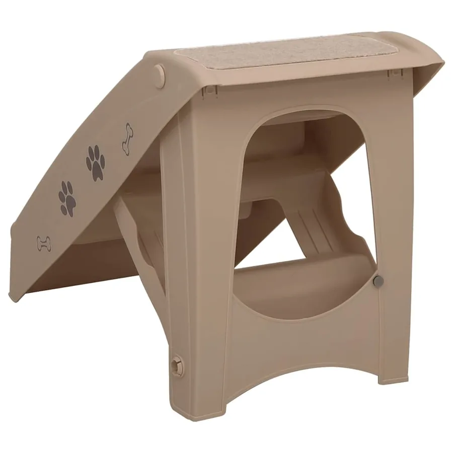 Escaliers pliables pour chiens Marron 62x40x49,5 cm - 5