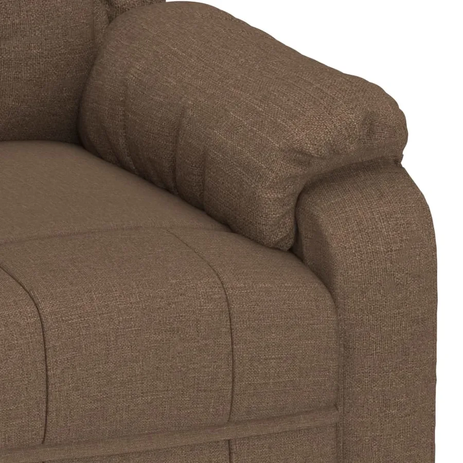 Fauteuil électrique de massage Marron Tissu - 9