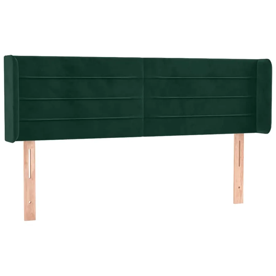 Tête de lit à LED Vert foncé 147x16x78/88 cm Velours - 3
