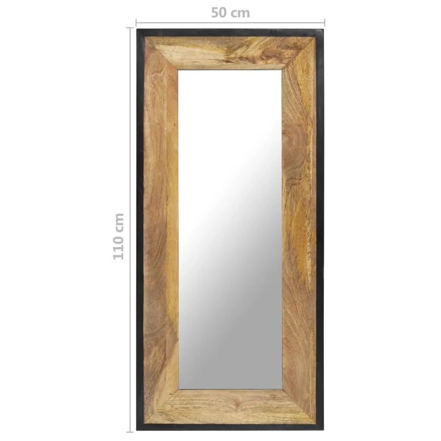 Miroir 110x50 cm Bois de manguier massif - 5