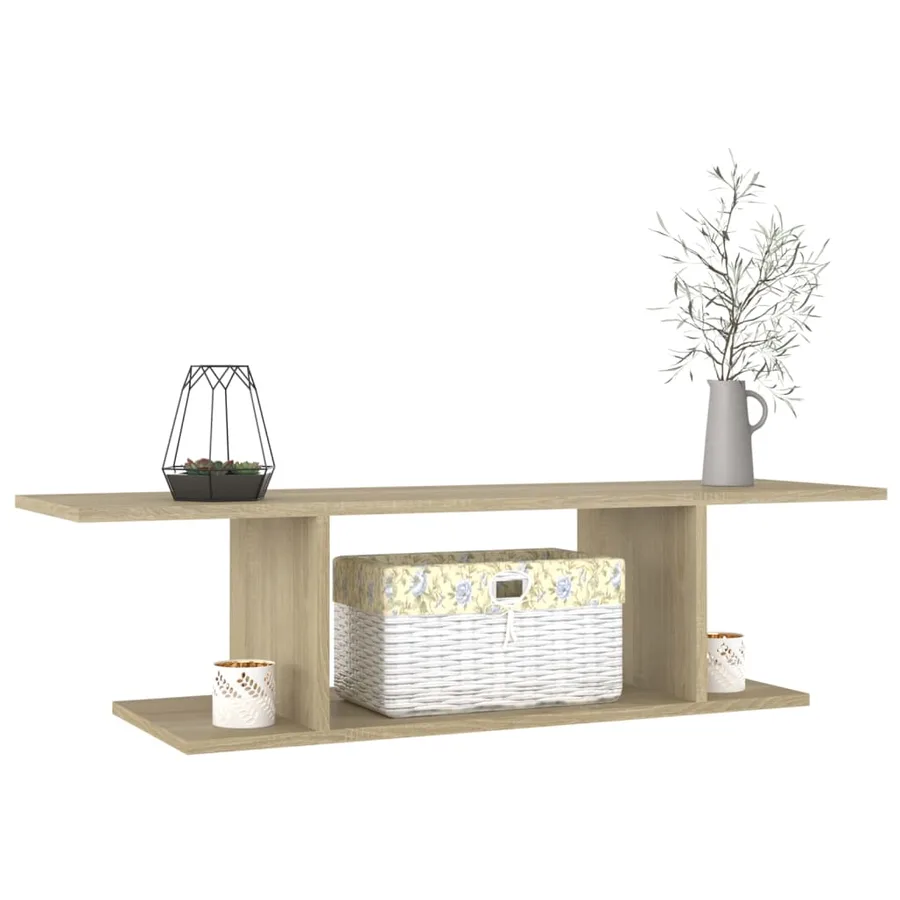 Meuble TV mural Chêne sonoma 103x30x26,5 cm - 3