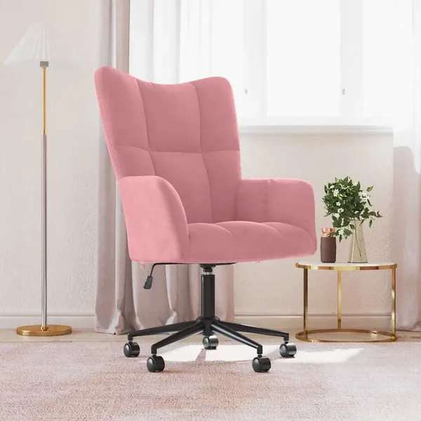 Chaise de relaxation Rose Velours