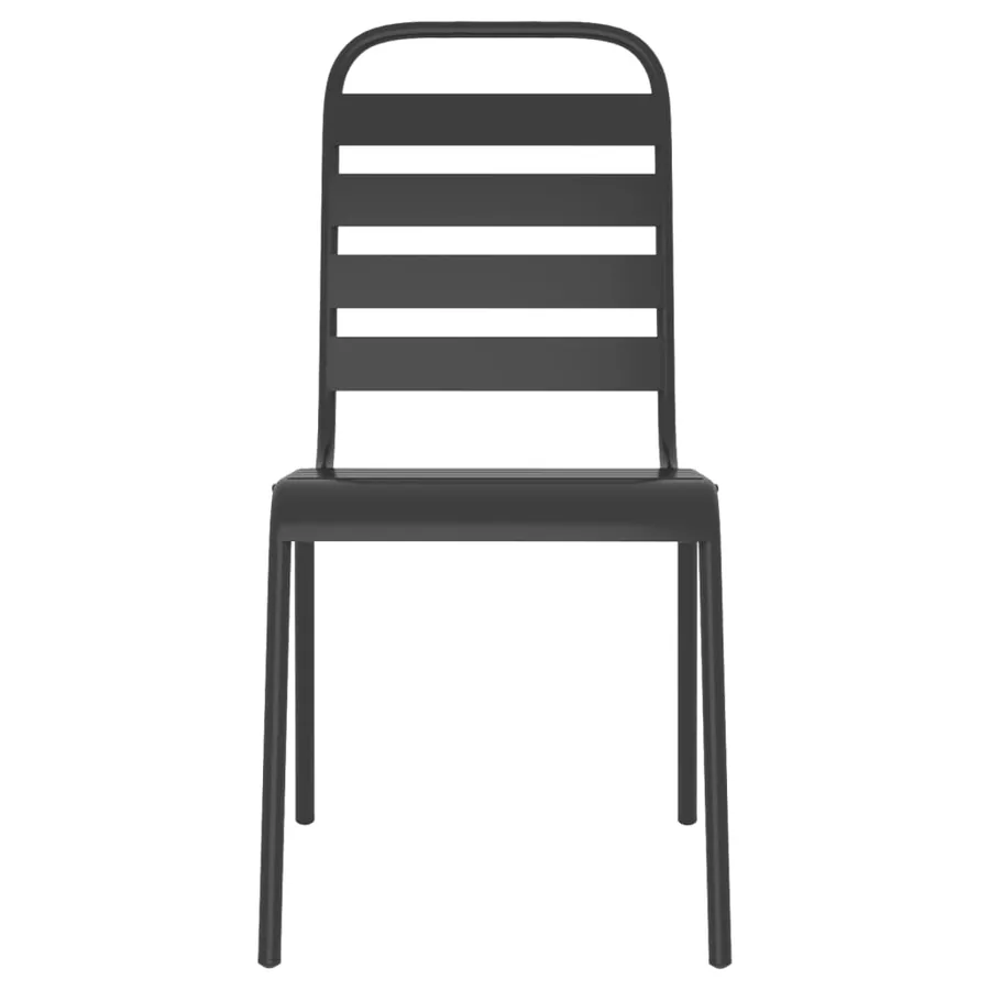 Ensemble à manger de jardin 3 pcs anthracite acier - 6