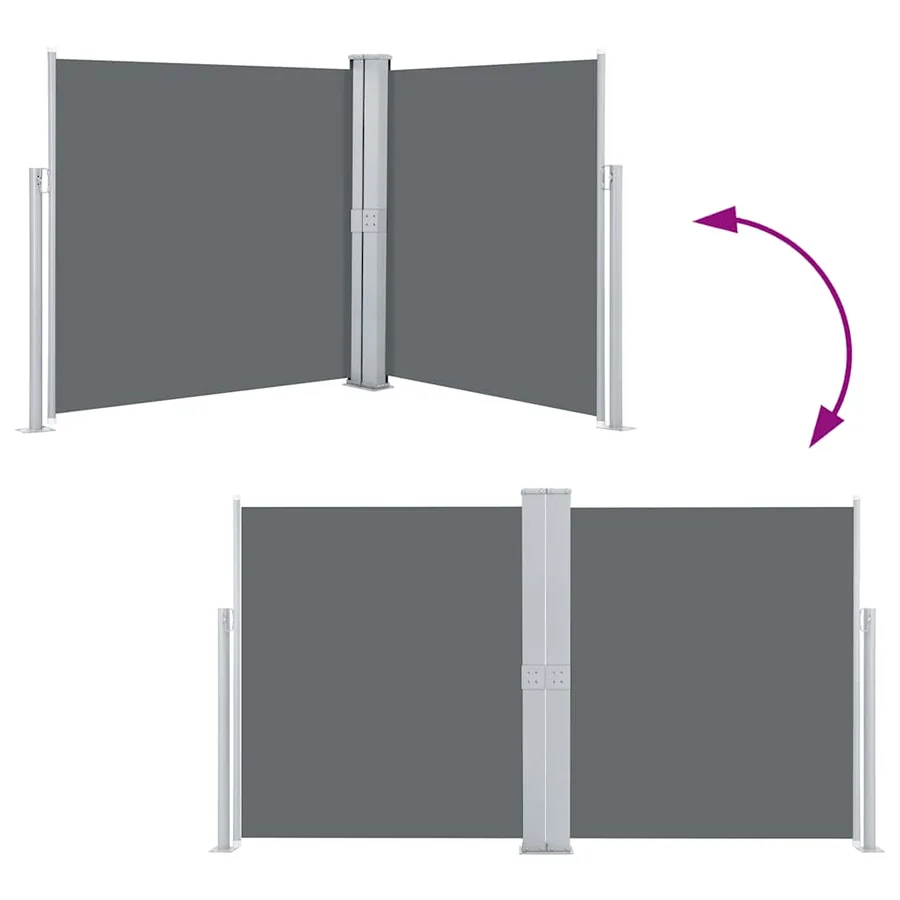Auvent latéral rétractable Anthracite 140 x 600 cm - 5