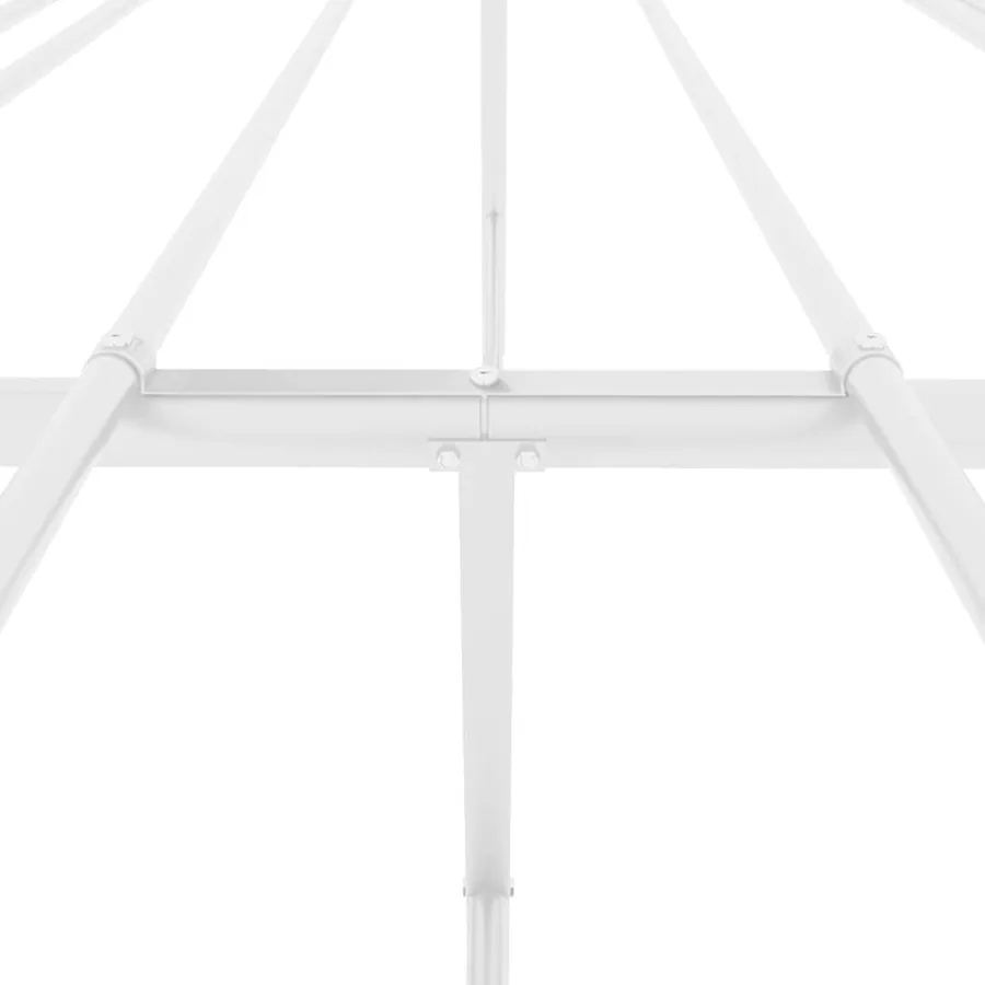 Cadre de lit métal sans matelas blanc 180x200 cm - 7
