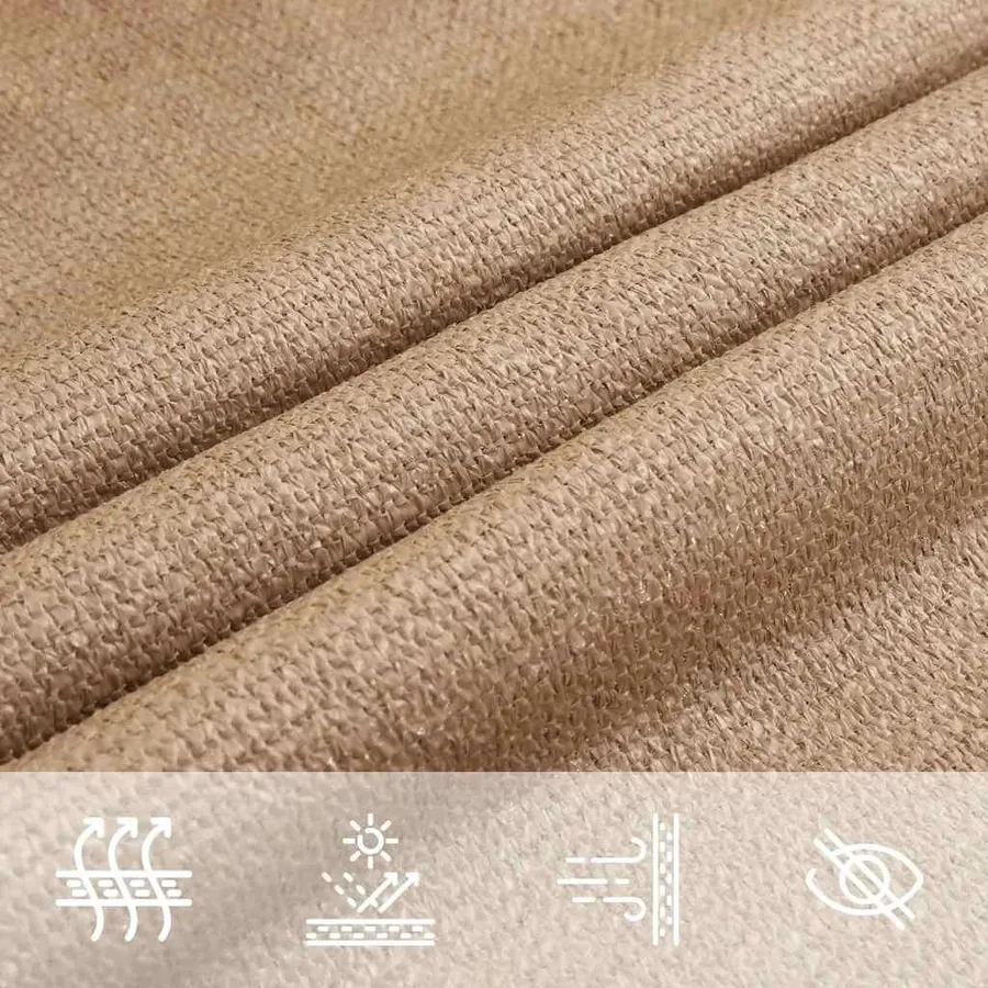 Voile d'ombrage 160 g/m² Taupe 2,5x2,5 m PEHD - 7